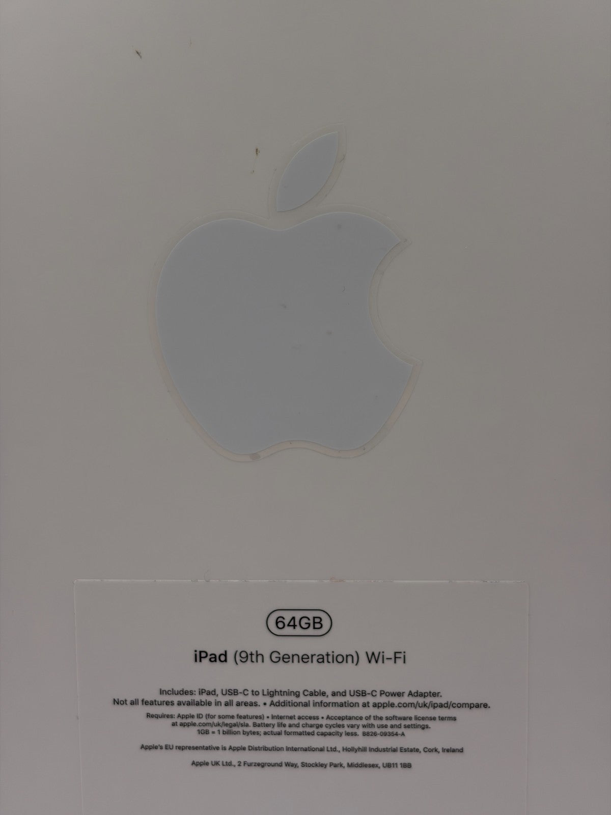 Apple Ipad 9th Generation 64GB Wi-Fi 10.2in Grey Very Good Condition Boxed