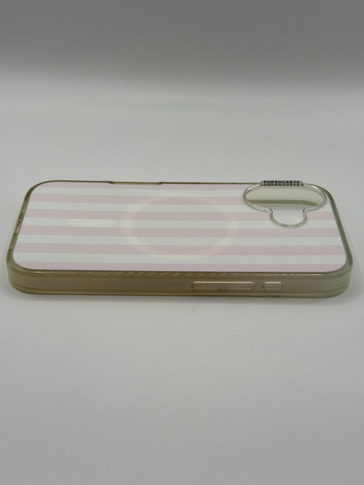 PopSockets Club Stripe Pink Case For Iphone 16 Used But Excellent