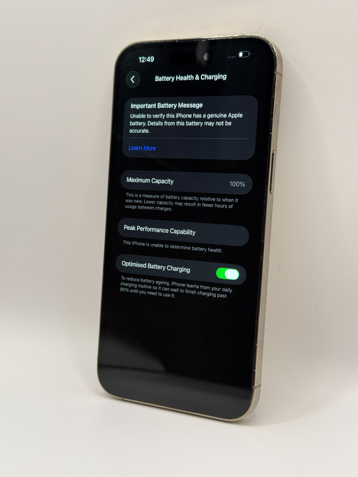 Apple Iphone 14 Pro Max 128GB Gold Excellent Condition Unlocked 100% Battery