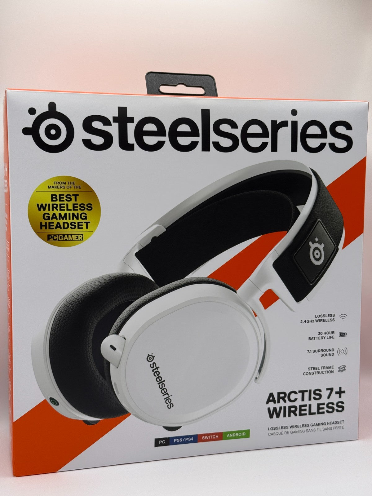 SteelSeries Arctis 7 Plus Wireless Gaming Headset White Opened Never Used