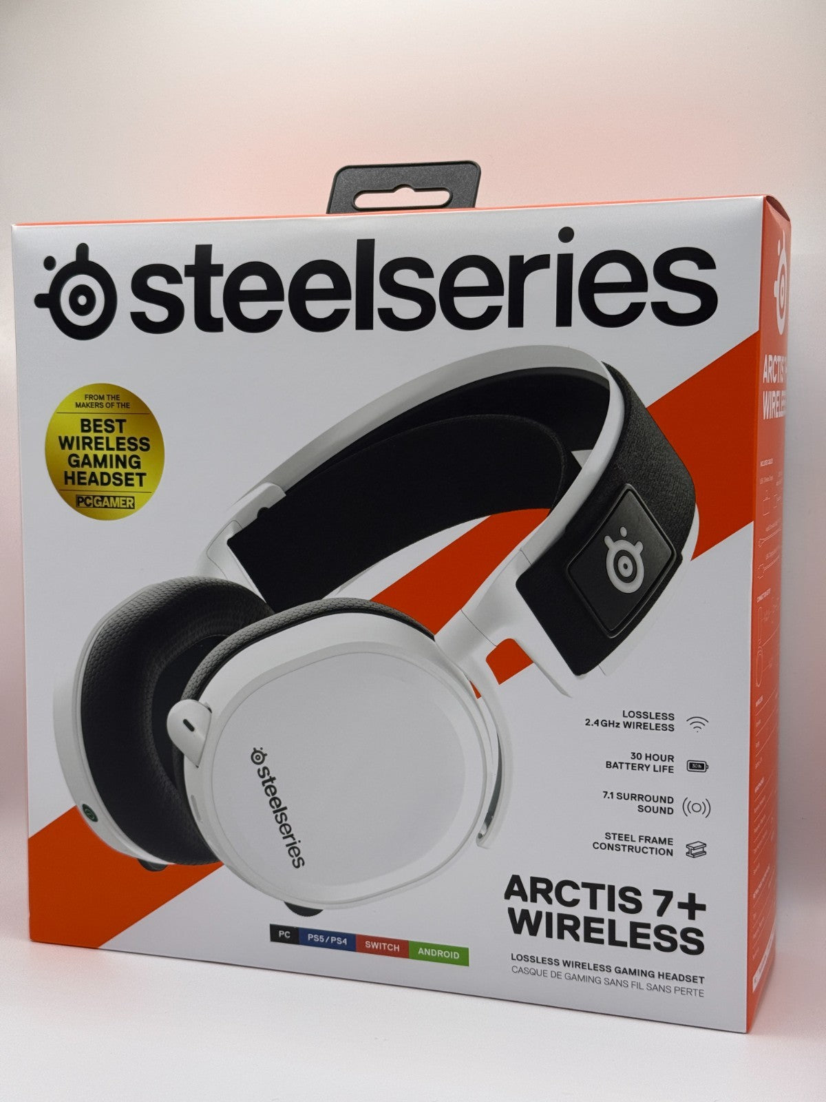 SteelSeries Arctis 7 Plus Wireless Gaming Headset White Opened Never Used