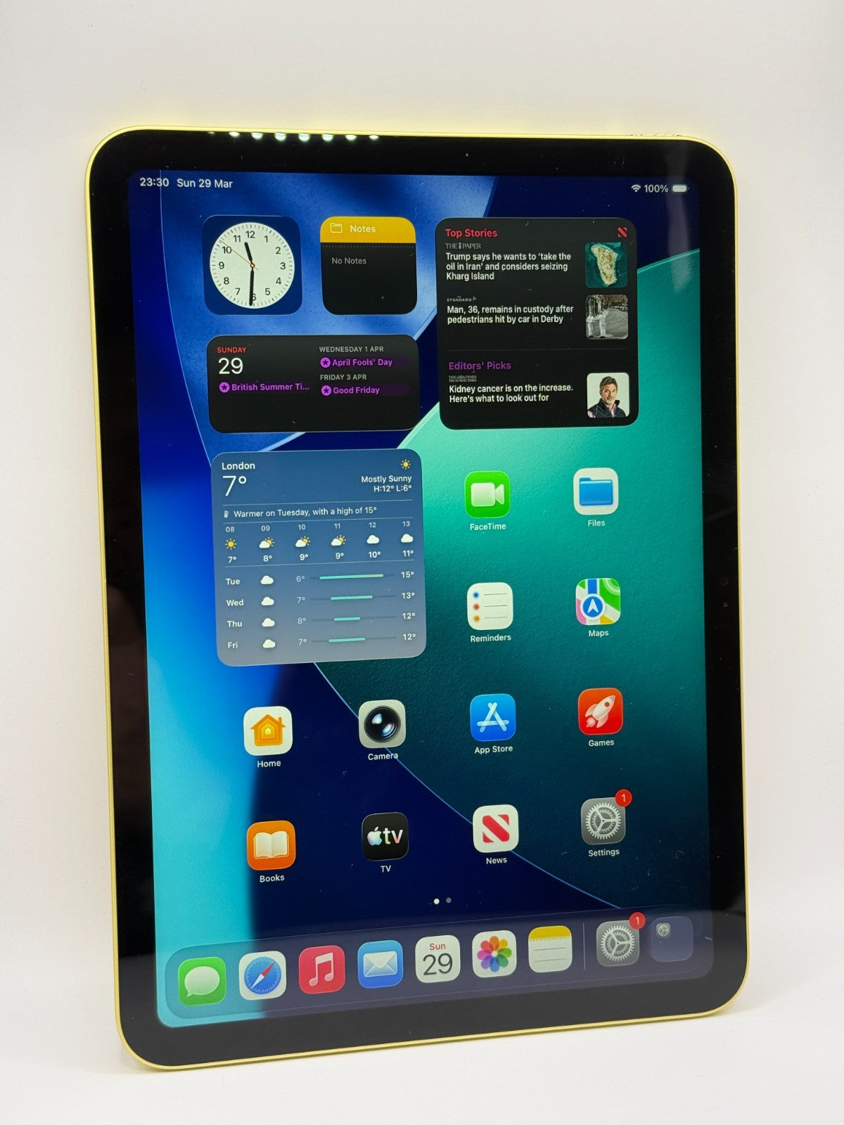 Apple Ipad A16 128GB Wifi 10.9in Yellow Boxed Excellent Condition Warranty