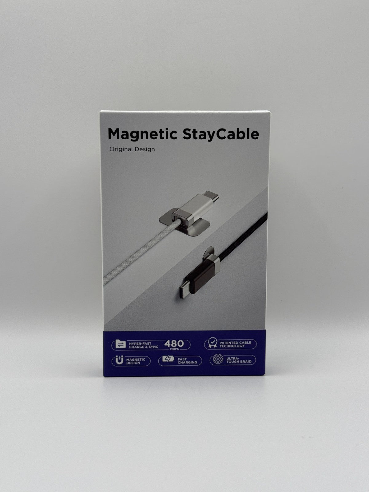 Magtame USB A To C Cable Magnetic 3.3 Ft Black 480Mbps 1m 27W New Sealed