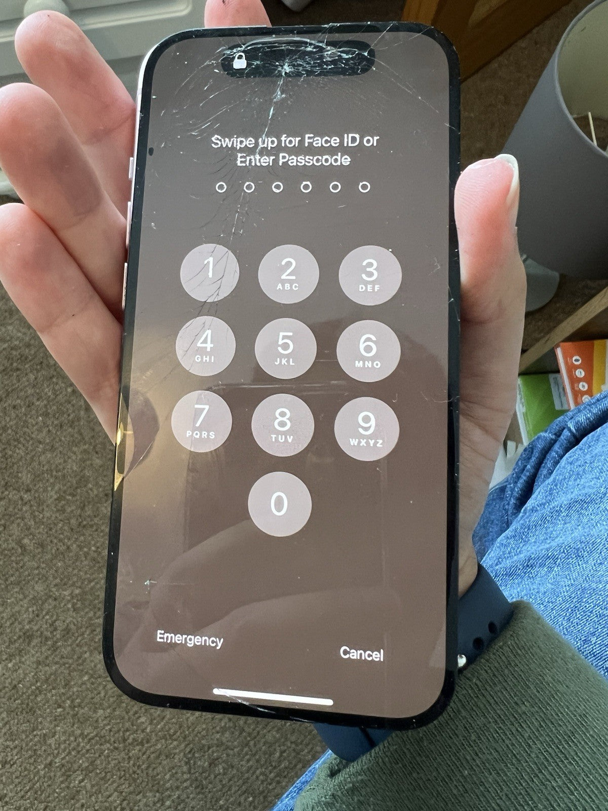 Genuine AppIe iPhone 15 Oled Screen Cracked & Slight LCD Bleed Screen Only