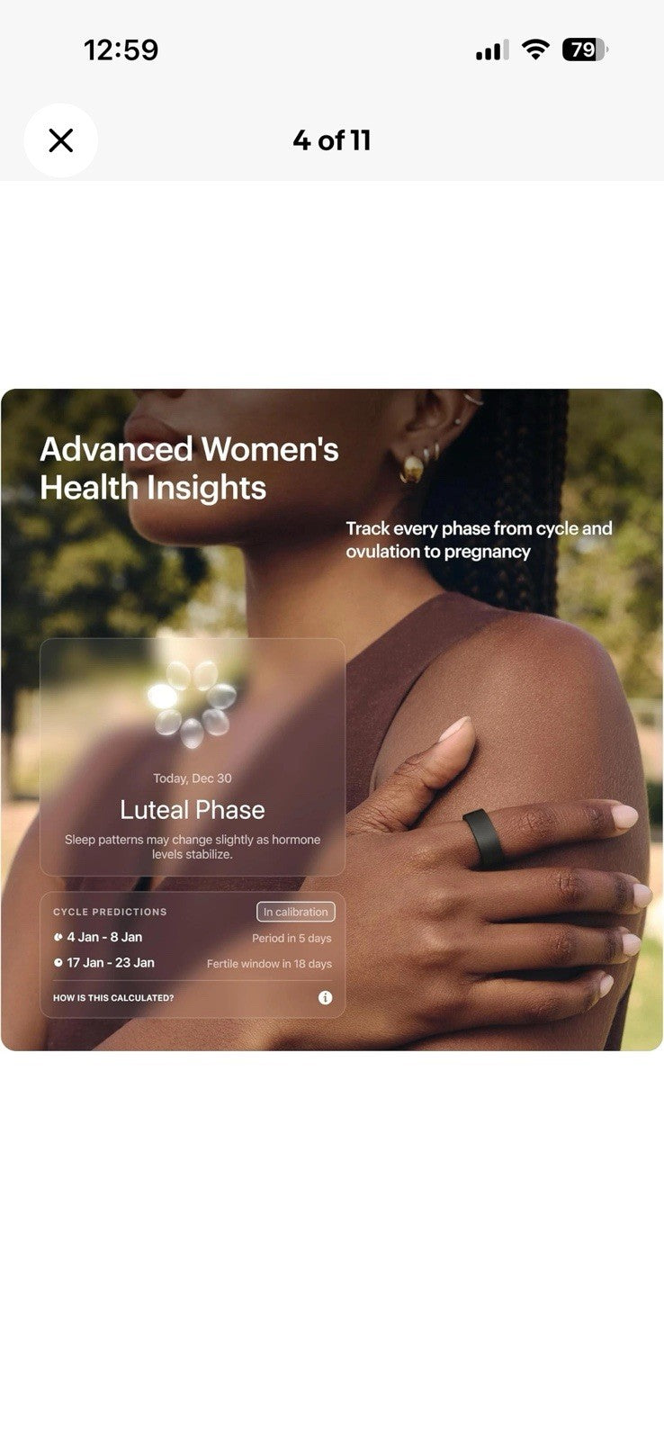 Ultrahuman Ring AIR Sleep and Fitness Tracker Smart Ring Matt Grey Size 10 Boxed