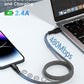 Magtame USB A To C Cable Magnetic 3.3 Ft Black 480Mbps 1m 27W New Sealed