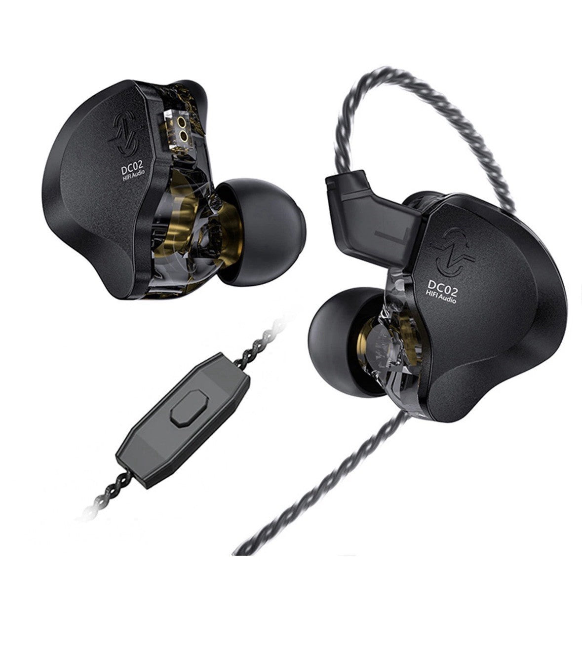 CCZ Solo DC02 In Ear Monitor Wired IEM Earphones Dual Magnetic Circuit DD