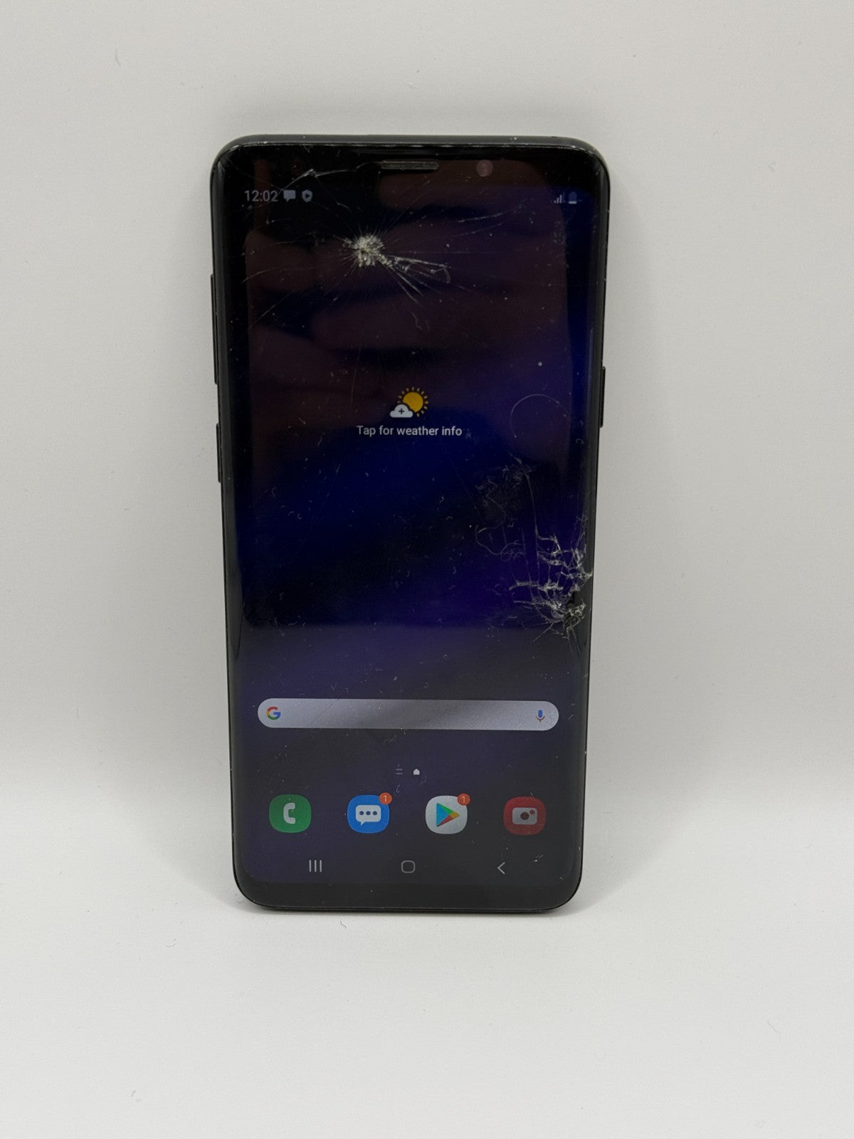 Samsung Galaxy S9 Plus 128GB Midnight Black Unlocked Cracked Screen LCD Bleed
