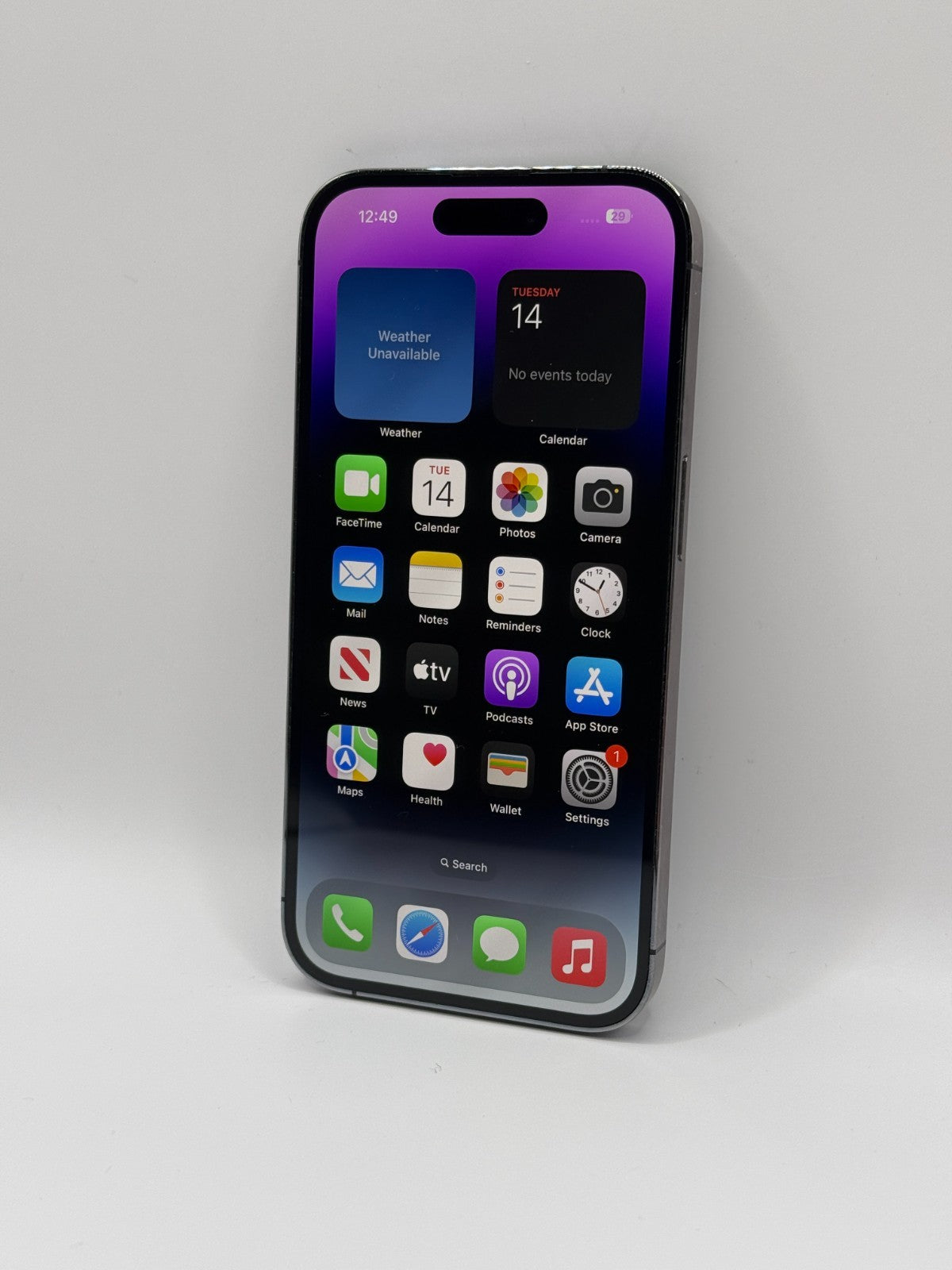 Apple Iphone 14 Pro 128GB Purple Unlocked Warranty Used Condition Face ID Issue