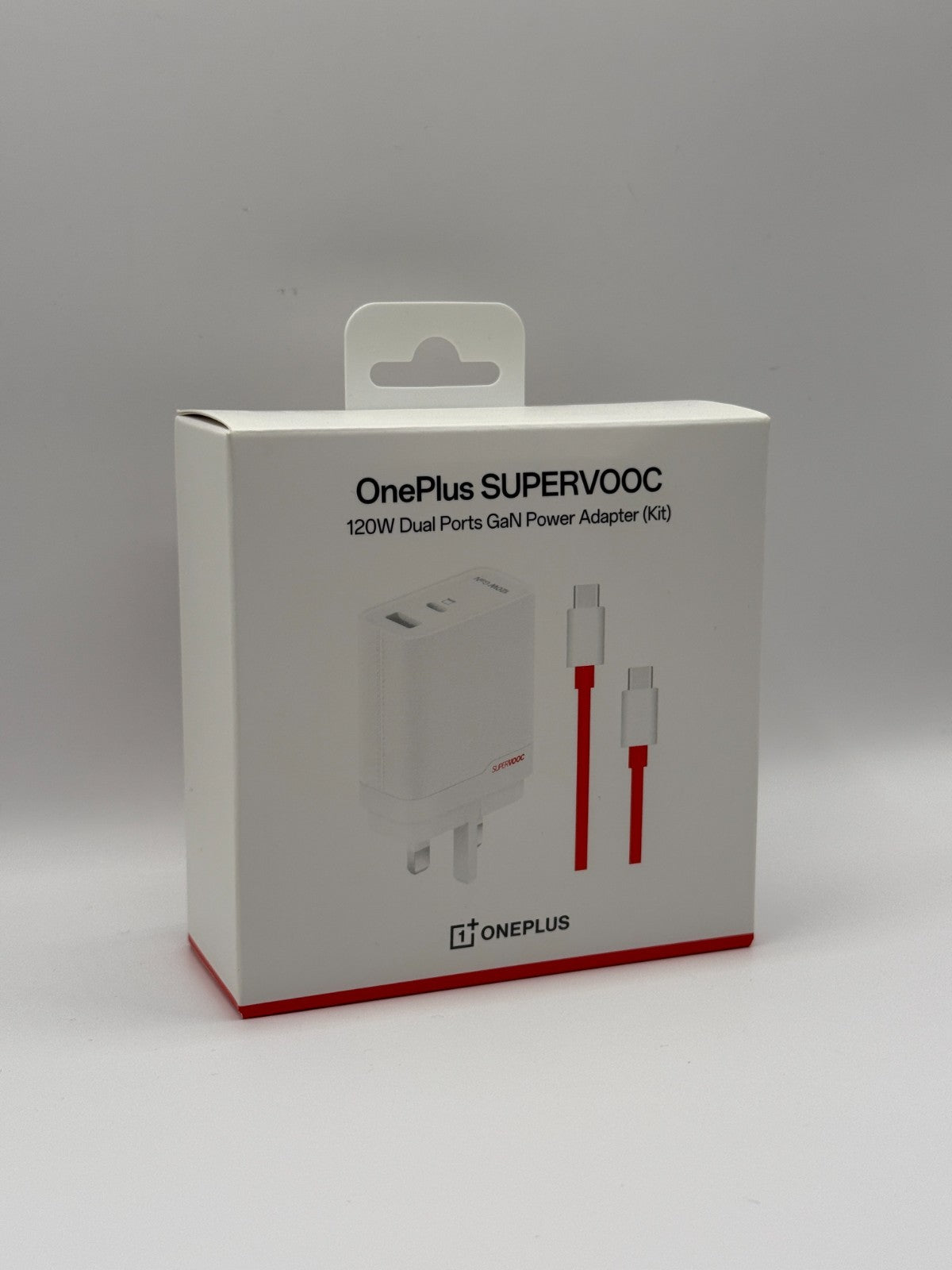 OnePlus Supervooc 120W Dual Ports GaN Power Adapter Kit White UK Version New