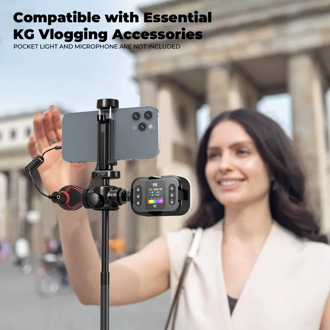 KraftGeek Variety Tripod for Phone Camera Pocket Extendable Tripod Legs White