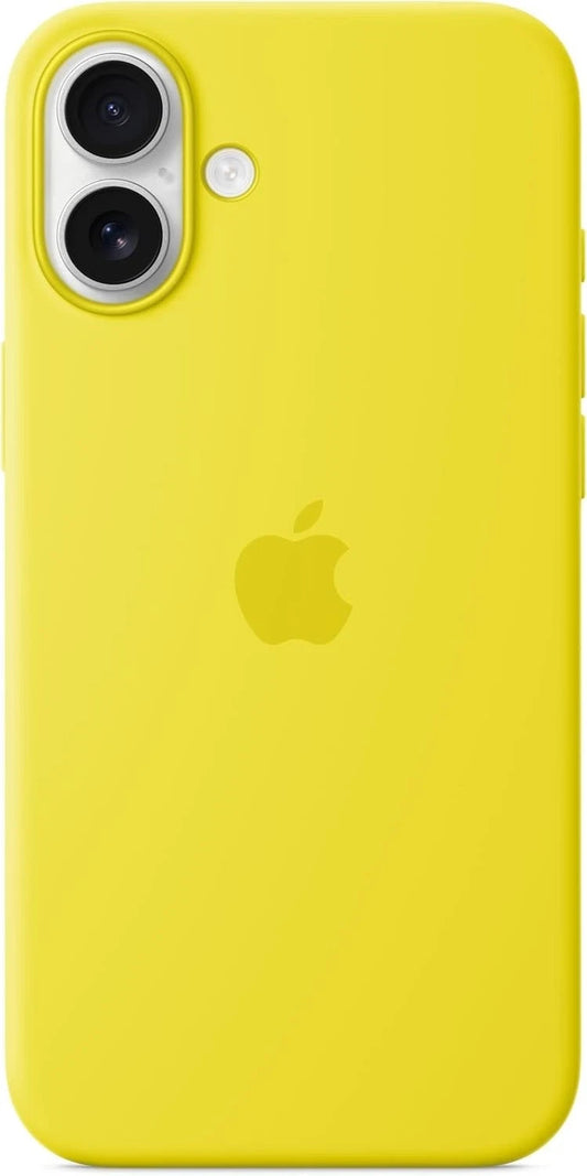 Apple Silicone Iphone 16 Yellow Case MagSafe Cover Genuine Used But Excellent