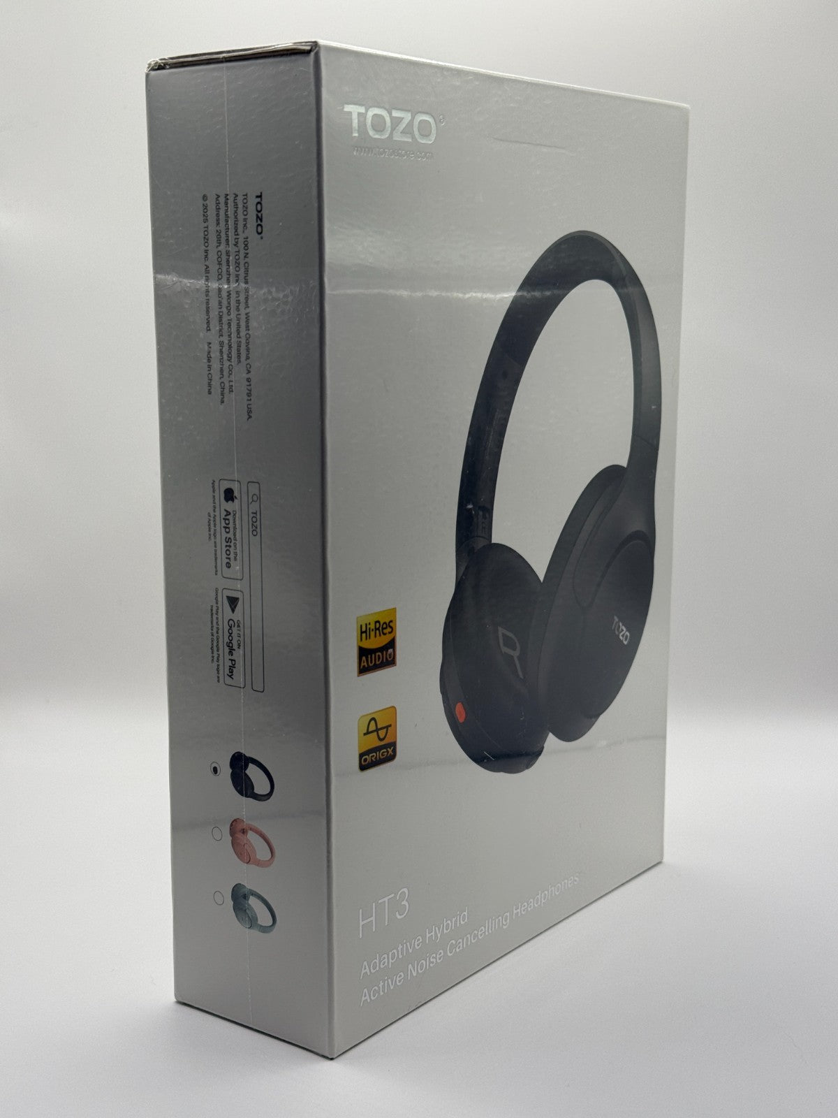 TOZO HT3 Bluetooth Headphones Active Noise Cancelling AI Black Sealed Brand New