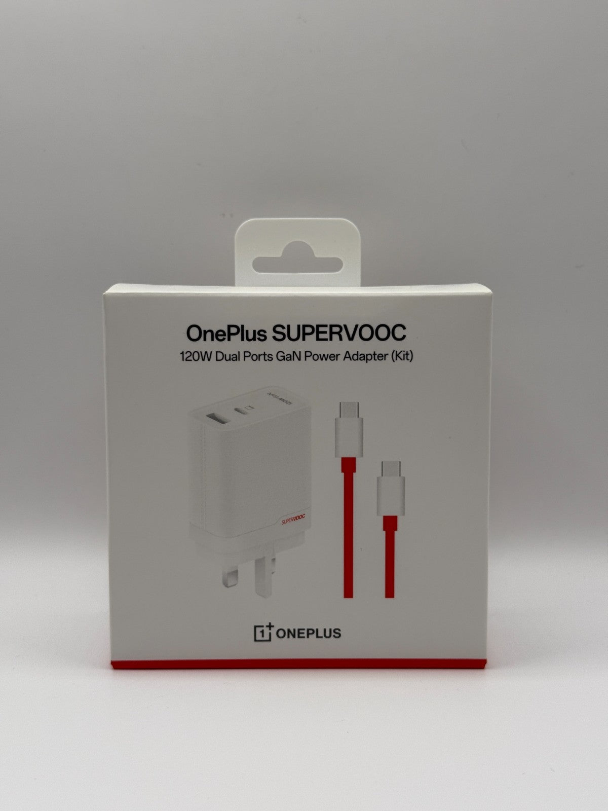 OnePlus Supervooc 120W Dual Ports GaN Power Adapter Kit White UK Version New