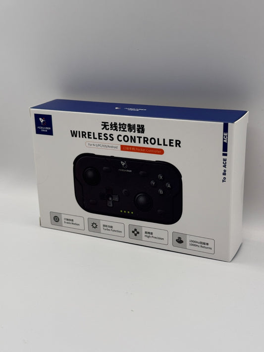 AceGamer T50 Wireless Pocket Controller Black Opened Never Used Pc Mac Mobile NS