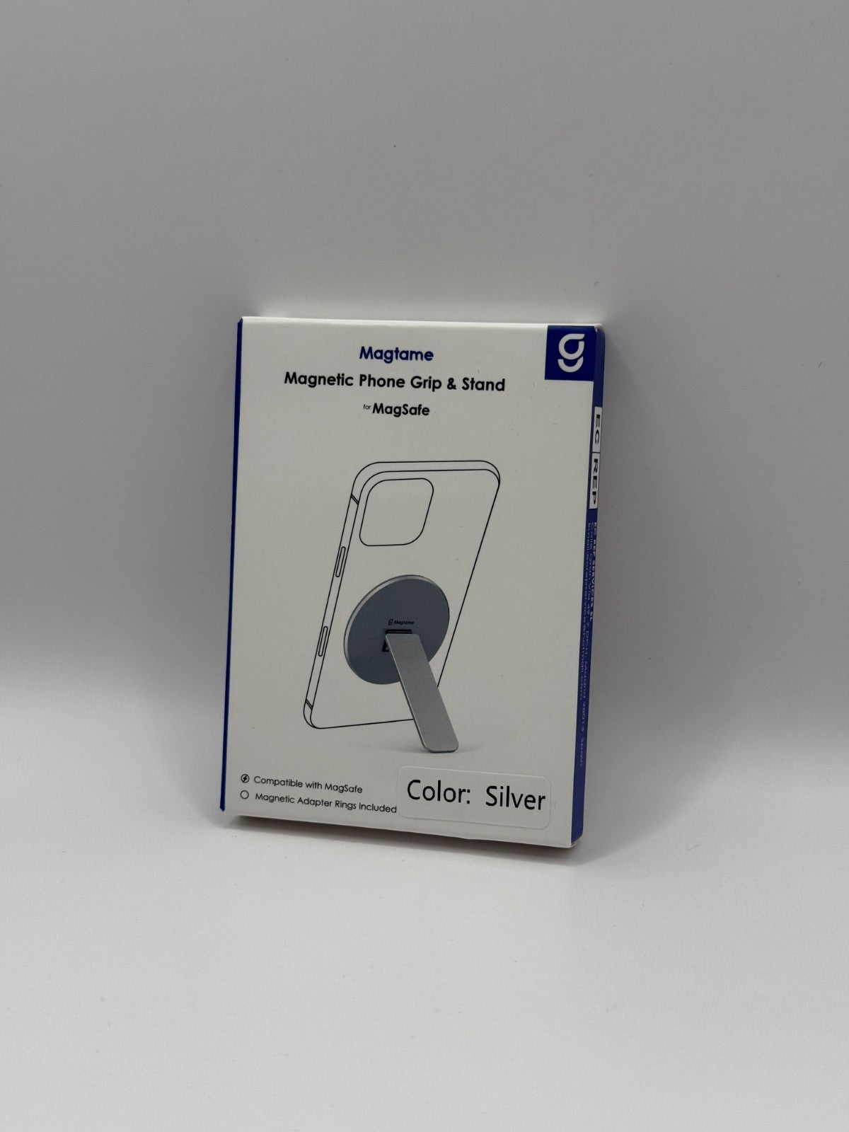 Magtame Magnetic Phone Stand Grip Double Sided Strong Magnetic Holder Silver New