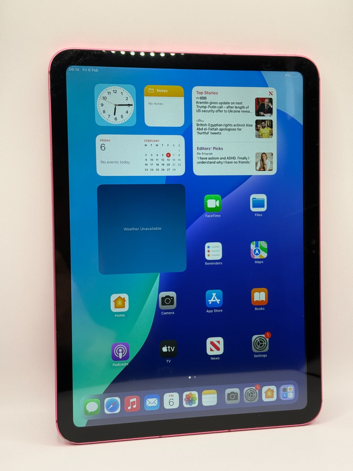Apple Ipad 10th Generation 64GB Wi-Fi 5G Cellular 10.9in Pink Good Condition