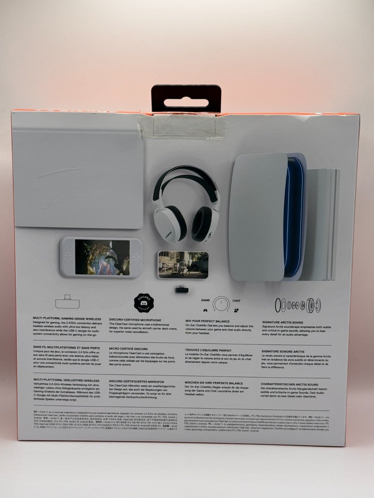 SteelSeries Arctis 7 Plus Wireless Gaming Headset White Opened Never Used