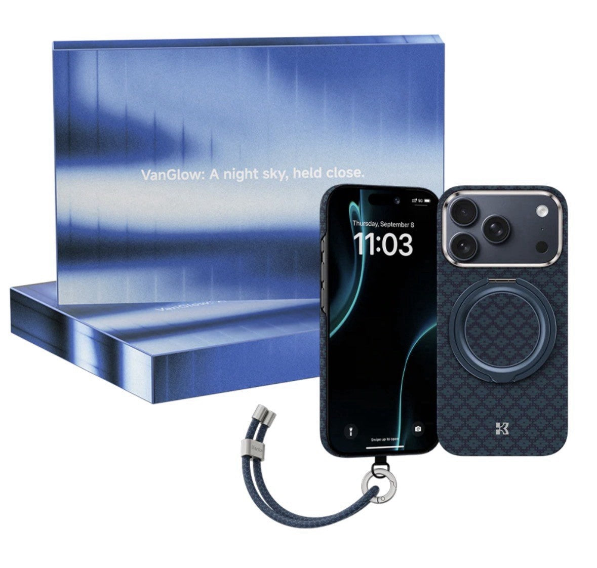 Benks ArmorGrid Azure Blue Case For iPhone 17 Pro Max Grand Combo