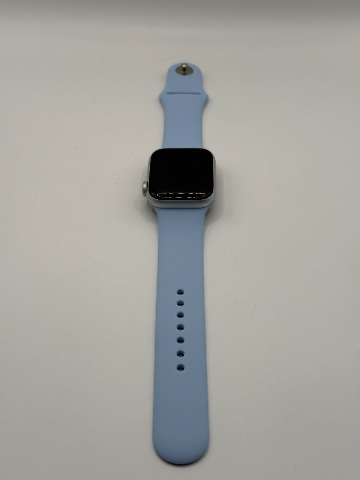 Apple Series 6 40mm Silver Aluminium Case Blue Sport Band 75% Battery
