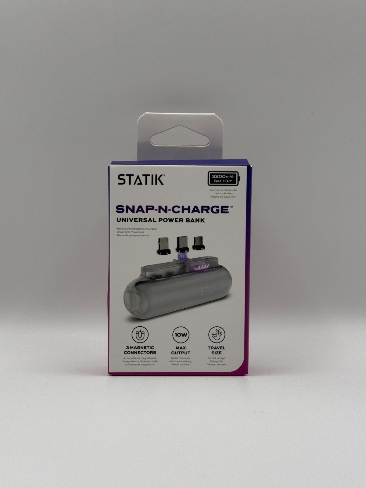 Statik Snap N Charge Compact 3.200Mah Magnetic Power Bank Opened Never Used