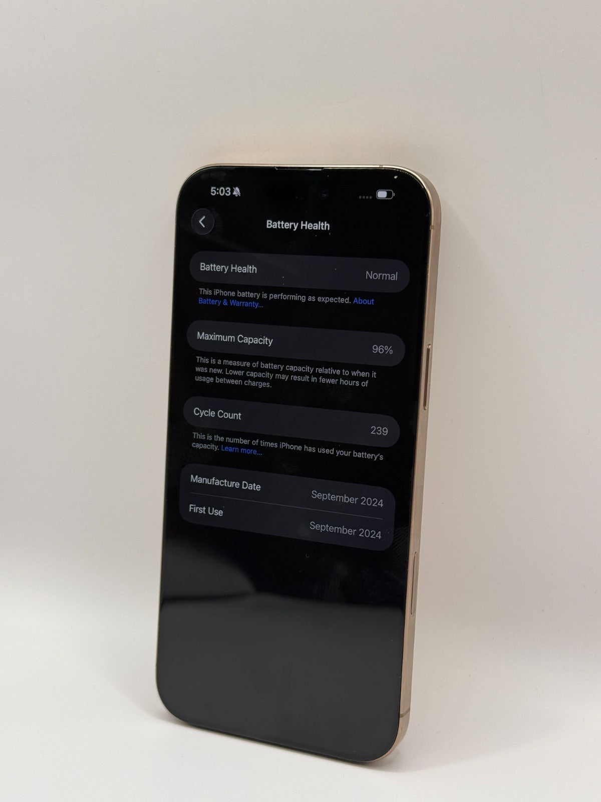 Apple Iphone 16 Pro Max 256 GB Desert Titanium Unlocked Excellent Condition