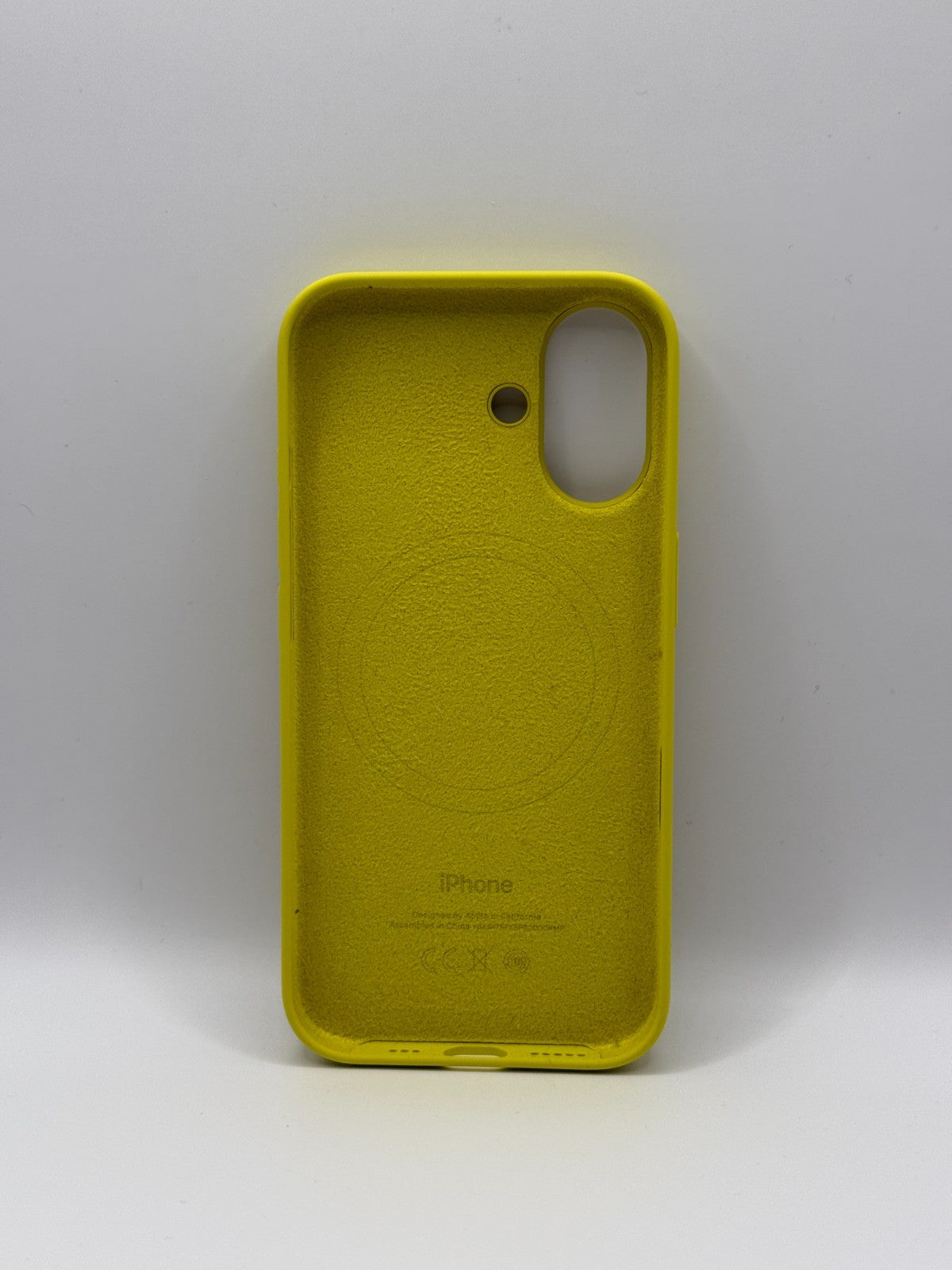 Apple Silicone Iphone 16 Yellow Case MagSafe Cover Genuine Used But Excellent
