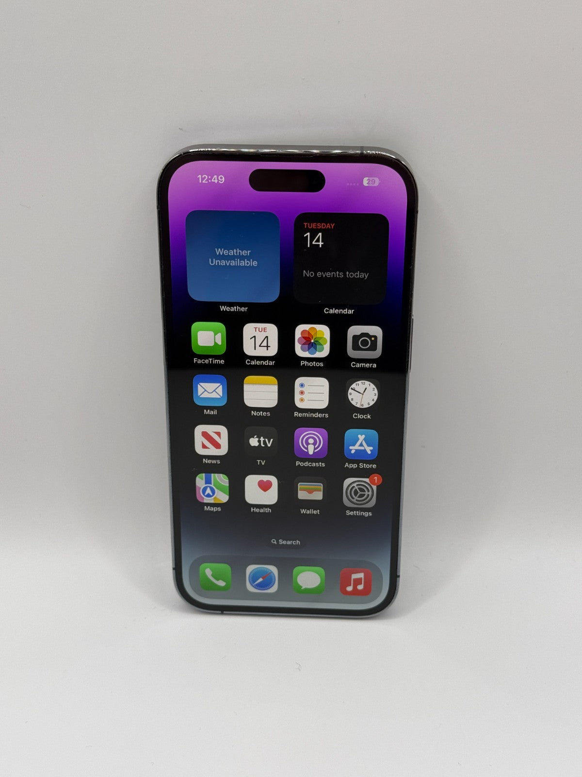 Apple Iphone 14 Pro 128GB Purple Unlocked Warranty Used Condition Face ID Issue