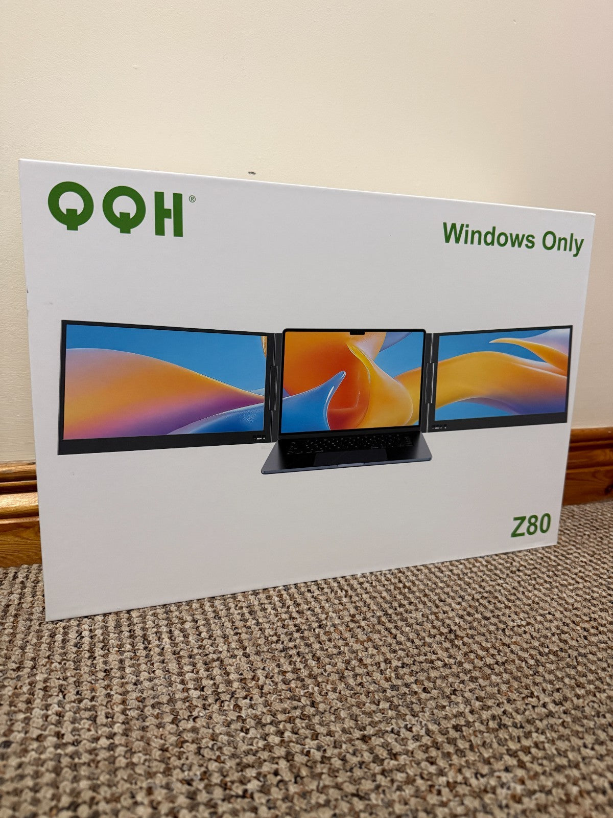 QQH Z80 Portable Dual Monitor Setup For Notebooks Dual 1080P Full HD Ips Led