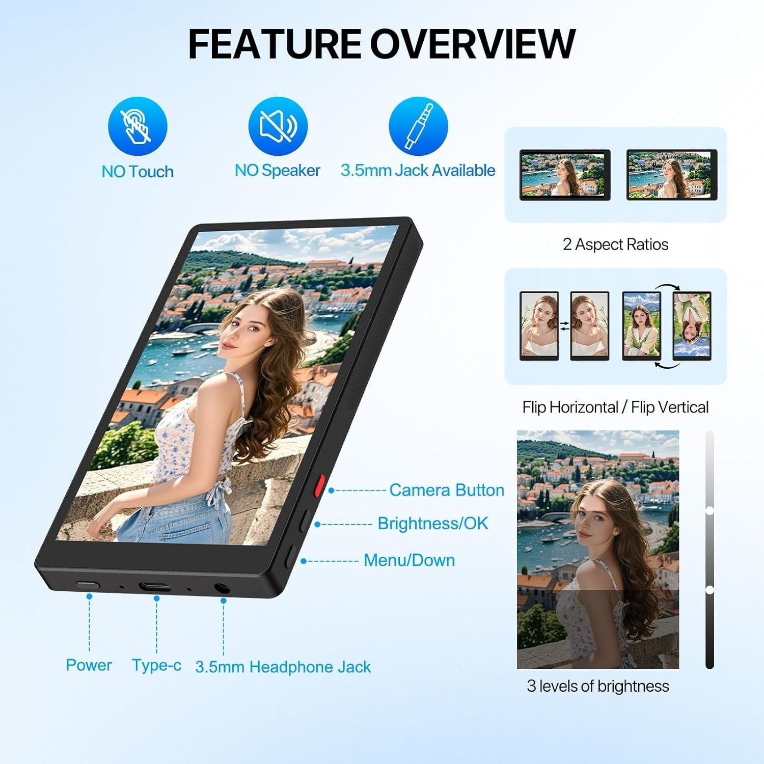 MAGEX M5 5” Slim Phone Vlog Selfie Monitor Screen for iPhone & Android Magnetic