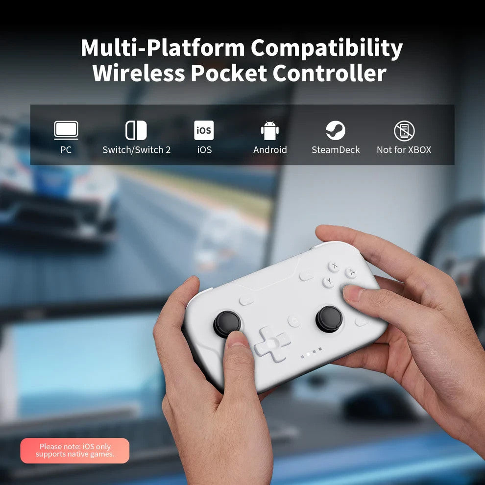 AceGamer T50 Wireless Pocket Controller White Opened Never Used Pc Mac Mobile NS
