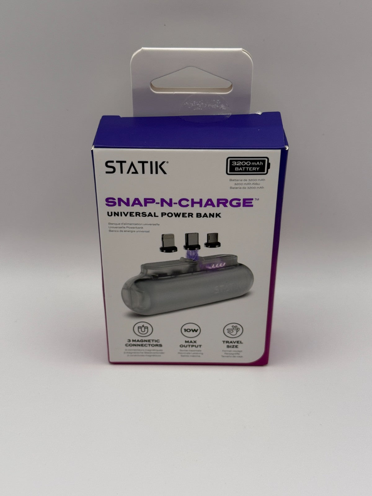 Statik Snap N Charge Compact 3.200Mah Magnetic Power Bank Opened Never Used