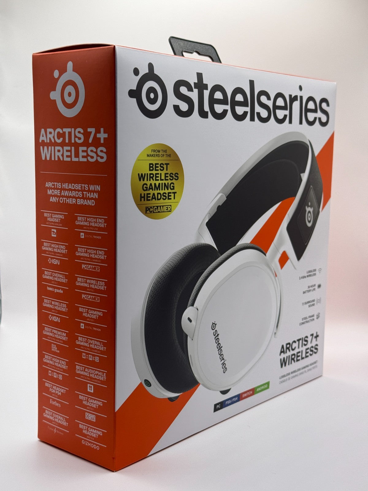 SteelSeries Arctis 7 Plus Wireless Gaming Headset White Opened Never Used