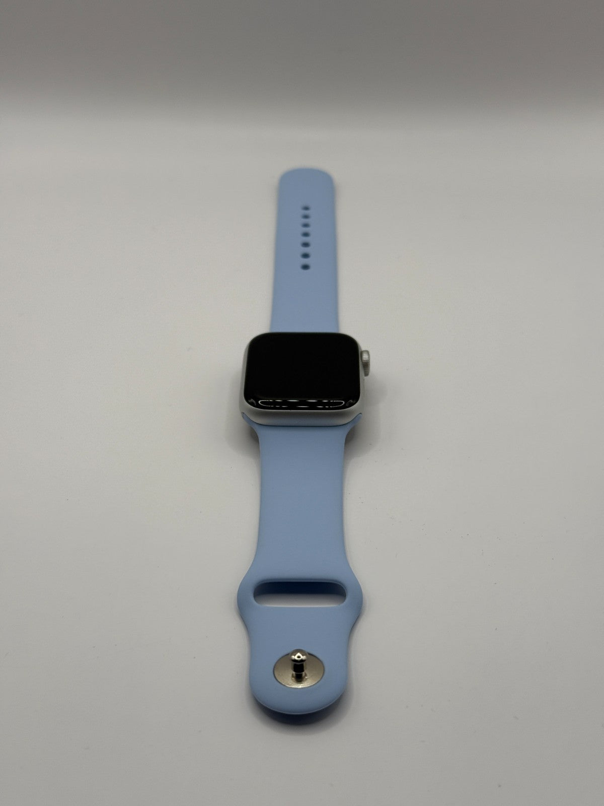 Apple Series 6 40mm Silver Aluminium Case Blue Sport Band 75% Battery