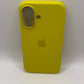Apple Silicone Iphone 16 Yellow Case MagSafe Cover Genuine Used But Excellent