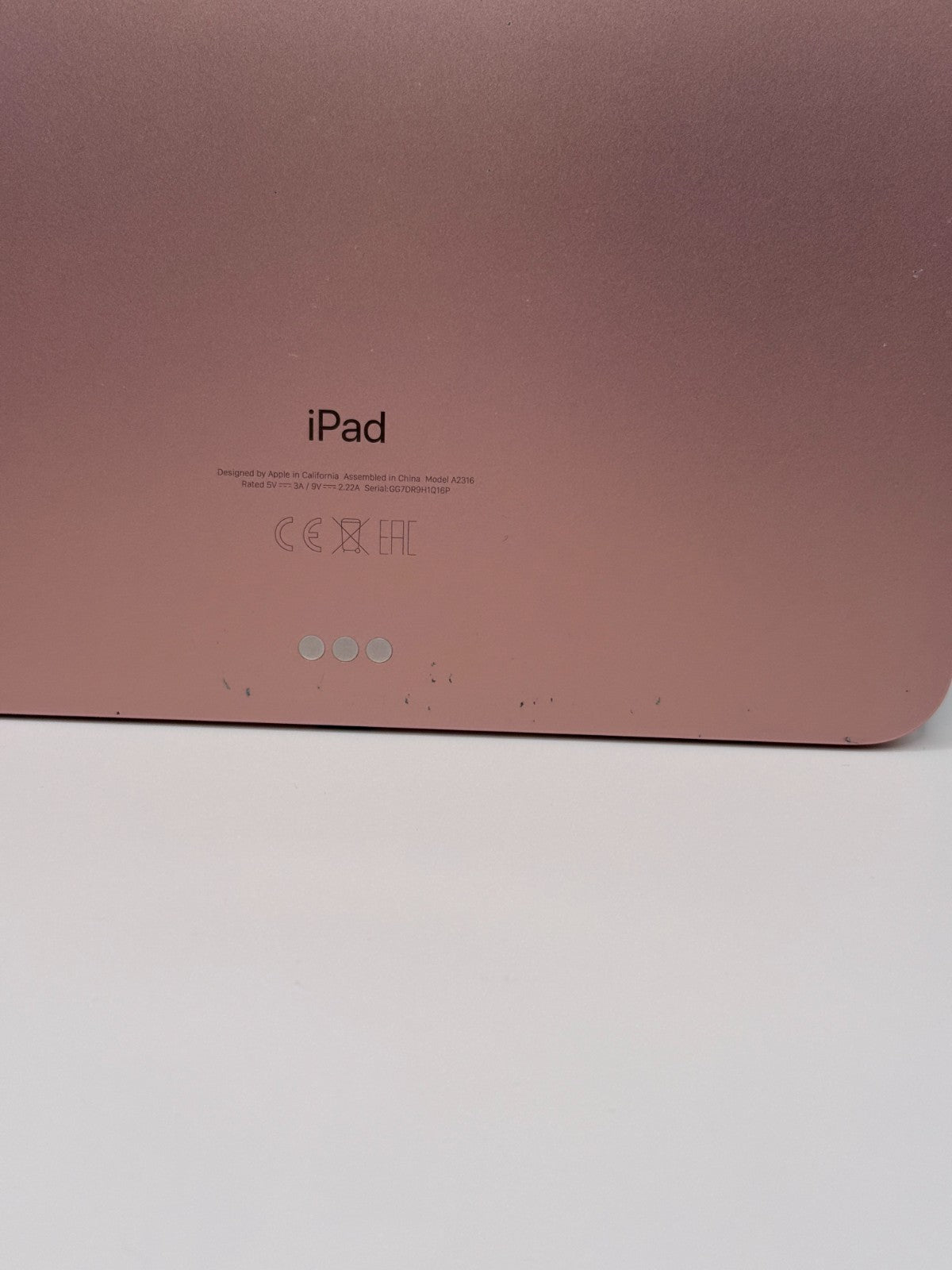 Apple Ipad Air 4th Generation Rose Gold 64GB WiFi Unlocked Very Good Condition
