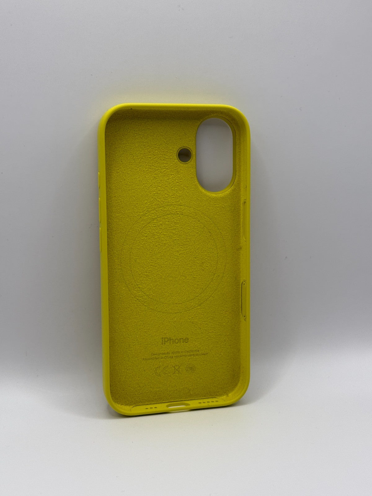 Apple Silicone Iphone 16 Yellow Case MagSafe Cover Genuine Used But Excellent