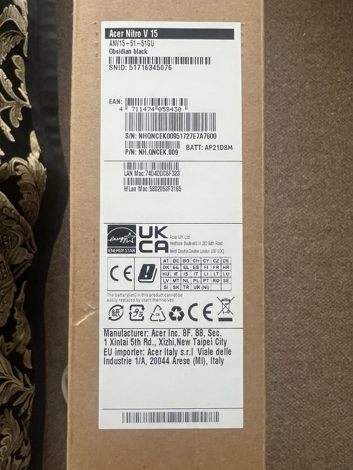 Acer Nitro 5 15 165Hz Gaming Laptop (C227) i5 13th Gen 8GB 512GB RTX 3050 + Pad