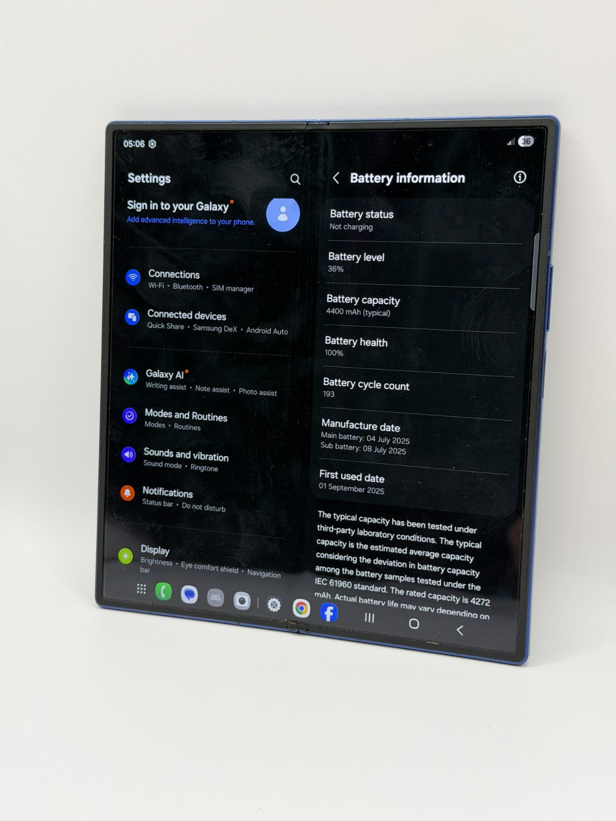 Samsung Galaxy Z Fold 7 512GB Blue Shadow Unlocked Good Condition Warranty