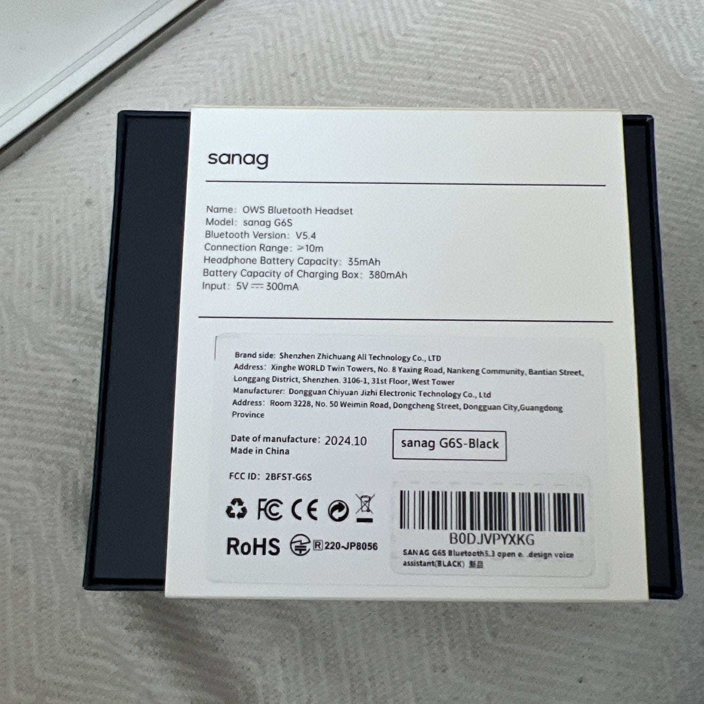 SANAG G6S Open Ear Headphones  Air Conduction Bluetooth 5.3 Wireless