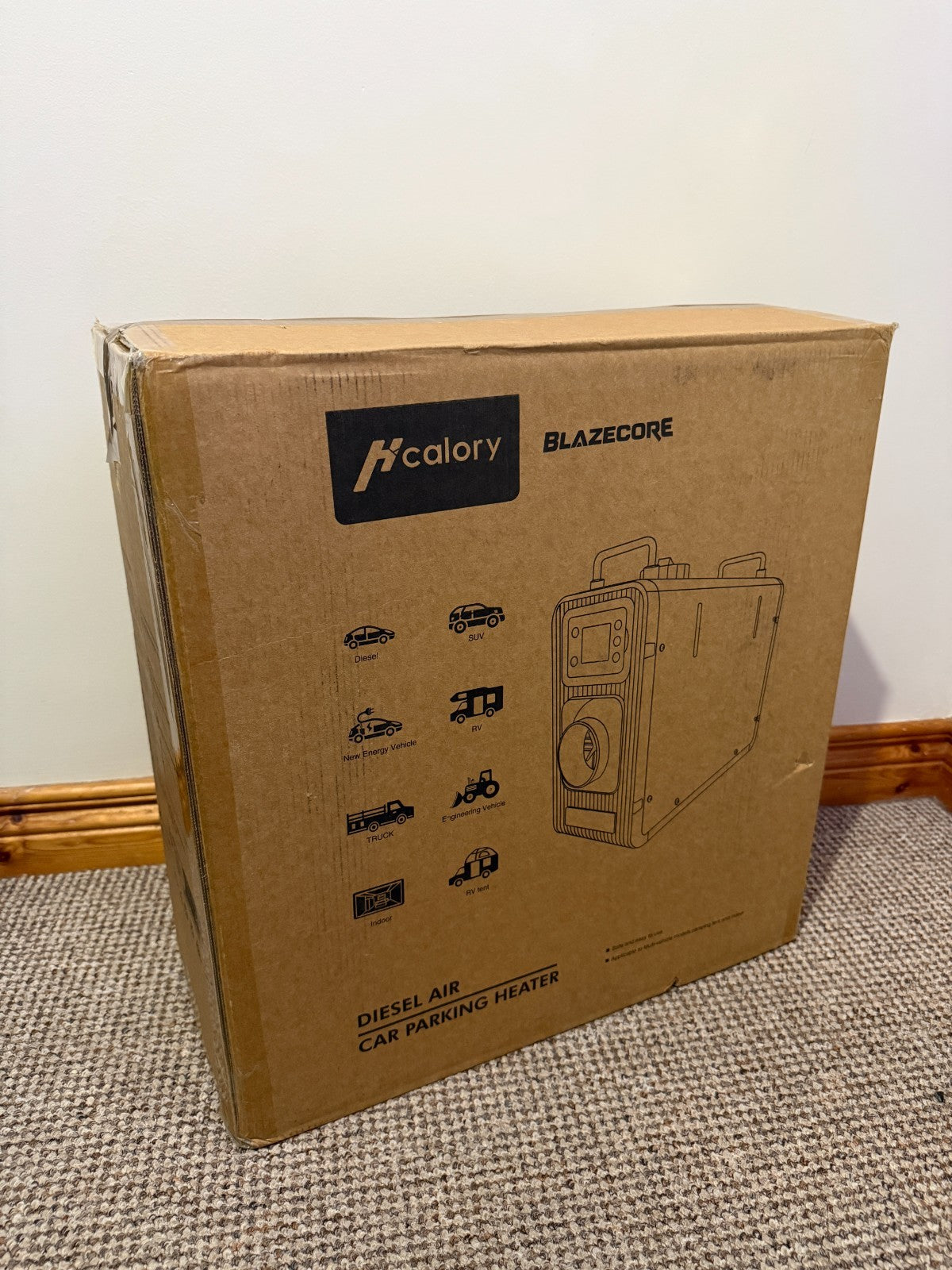 Hcalory Hbs2 3.5L 8Kw Diesel Parking Shed Camping Heater Opened Never Used