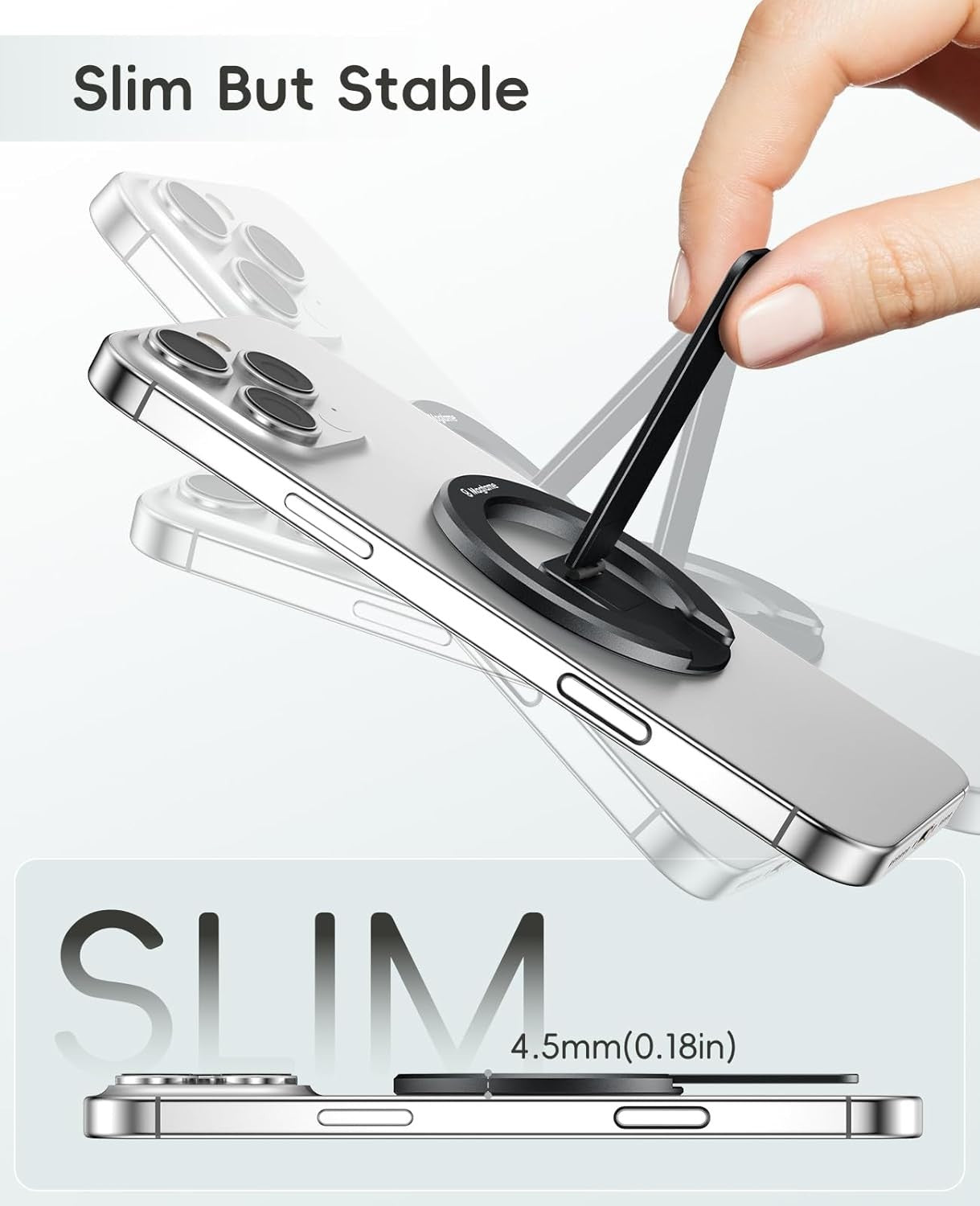 Magtame Magnetic Phone Stand Grip Double Sided Strong Magnetic Holder Black New