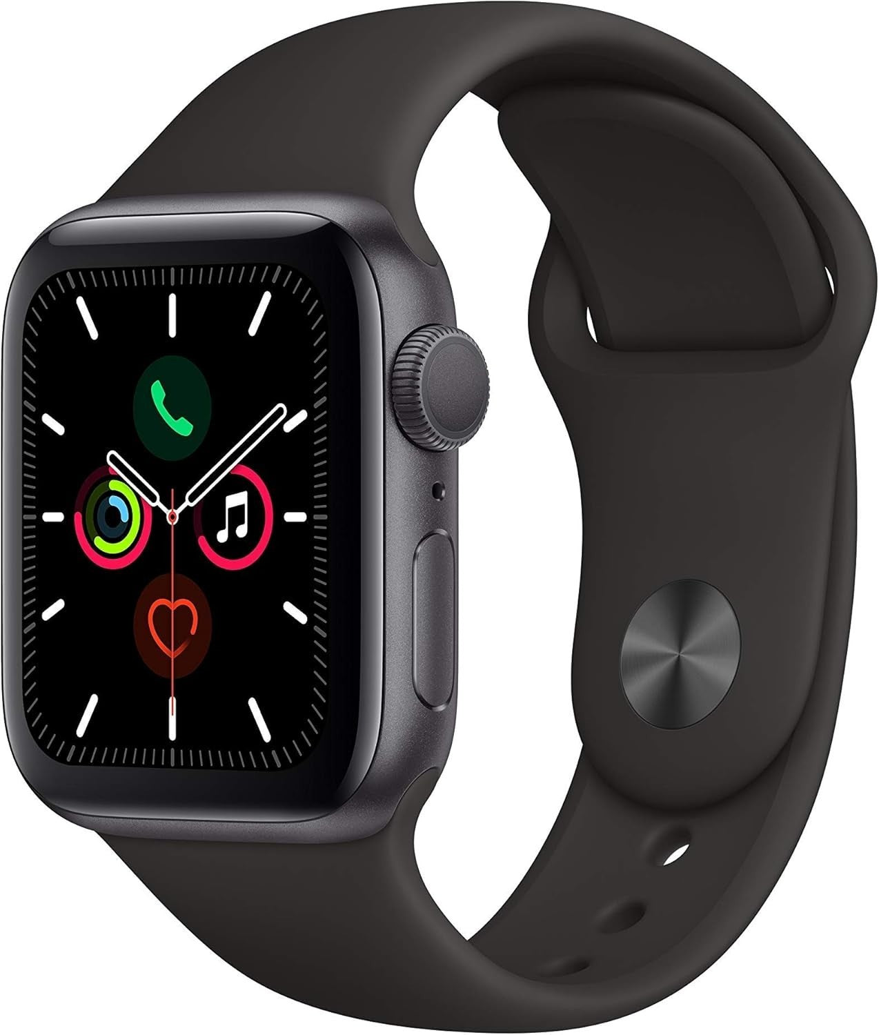 Apple Watch Series 5 44mm Wifi Space Grey Aluminium Case Black Sport Band