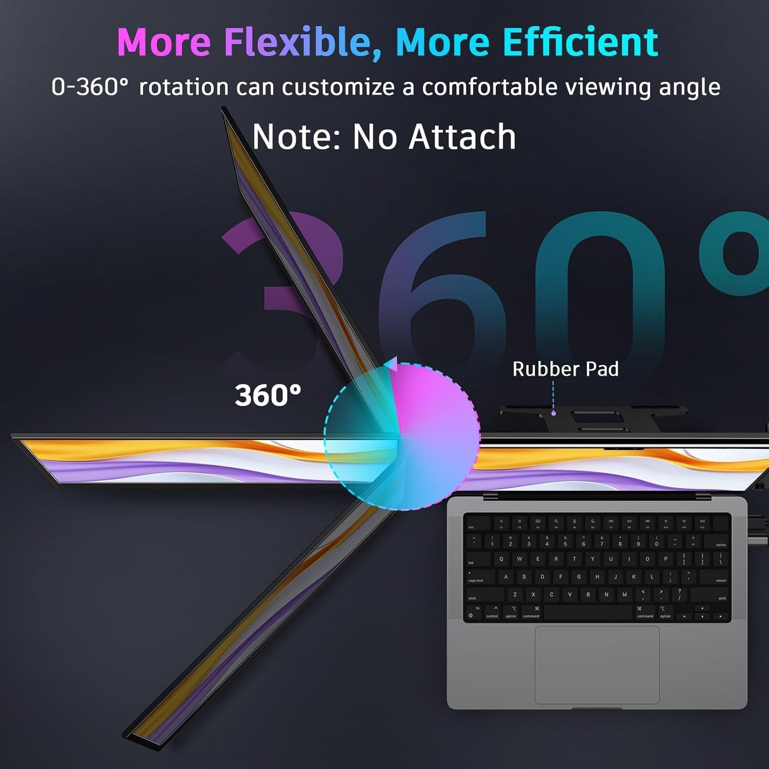 QQH Z80 Portable Dual Monitor Setup For Notebooks Dual 1080P Full HD Ips Led