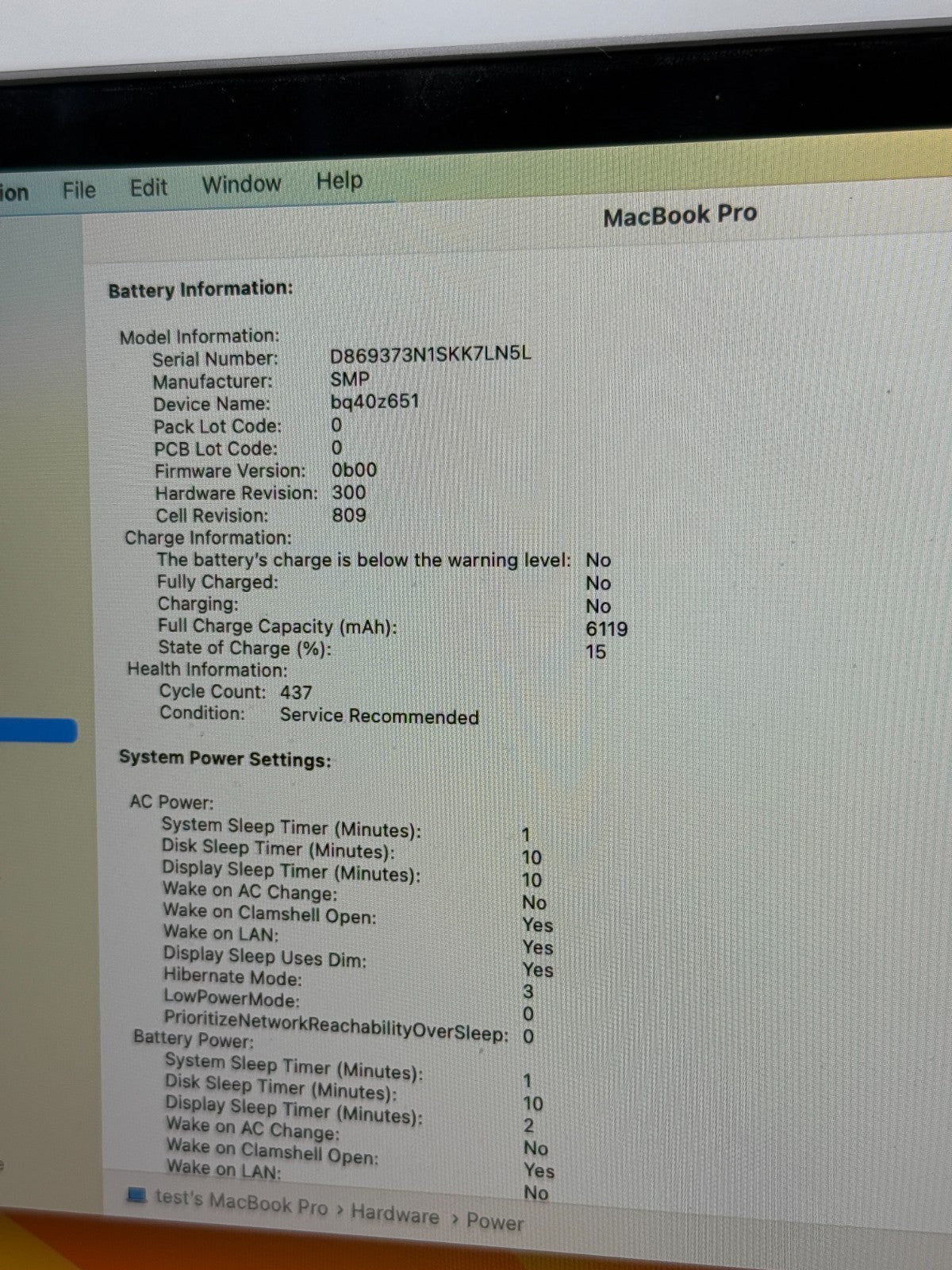 Apple MacBook Pro 16" 512GB SSD Intel Core i7 9th Gen 2.60 GHz 16GB