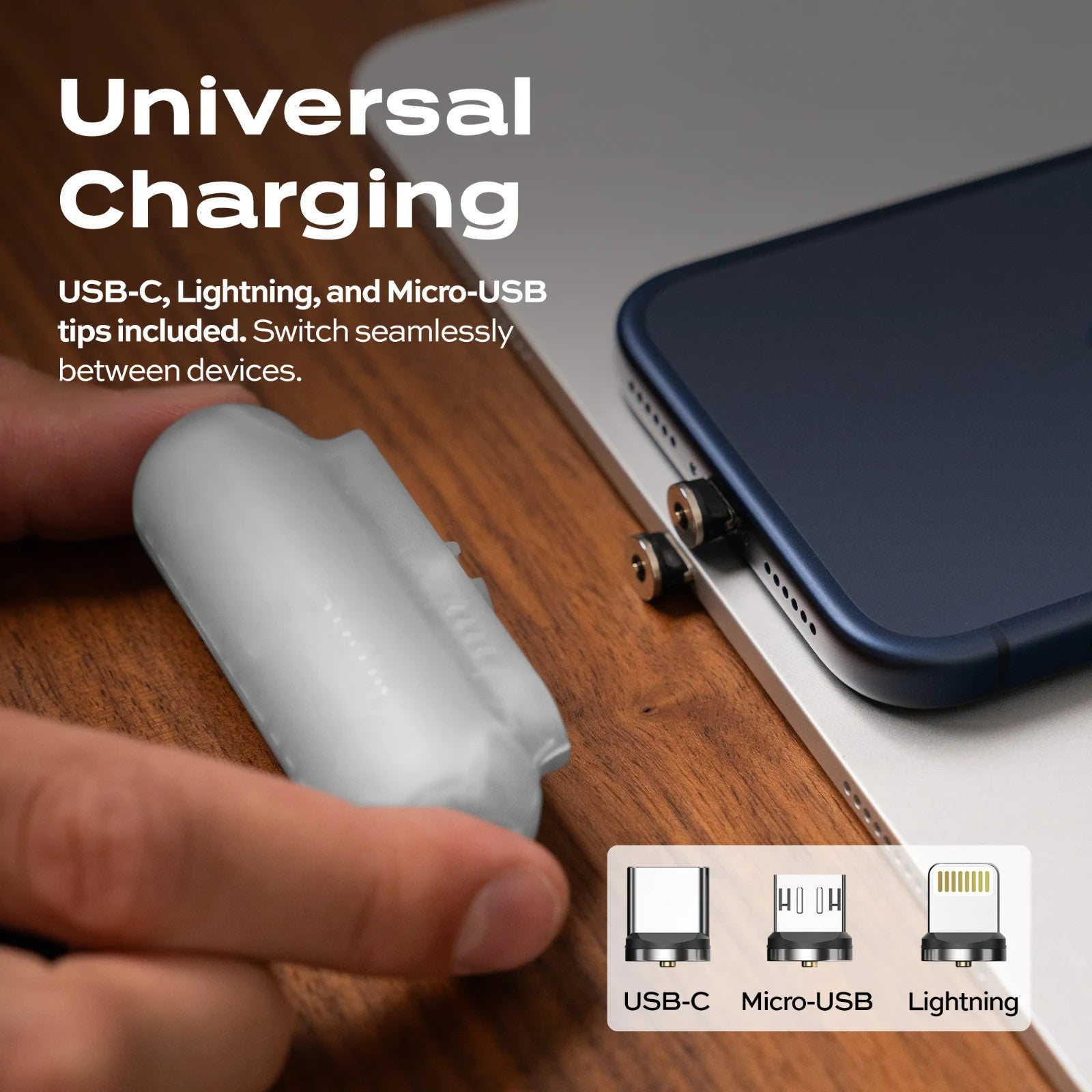 Statik Snap N Charge Compact 3.200Mah Magnetic Power Bank Opened Never Used
