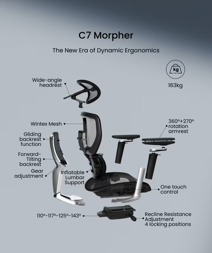 FlexiSpot C7 Morpher Ergonomic Chair with Dynamic Back System