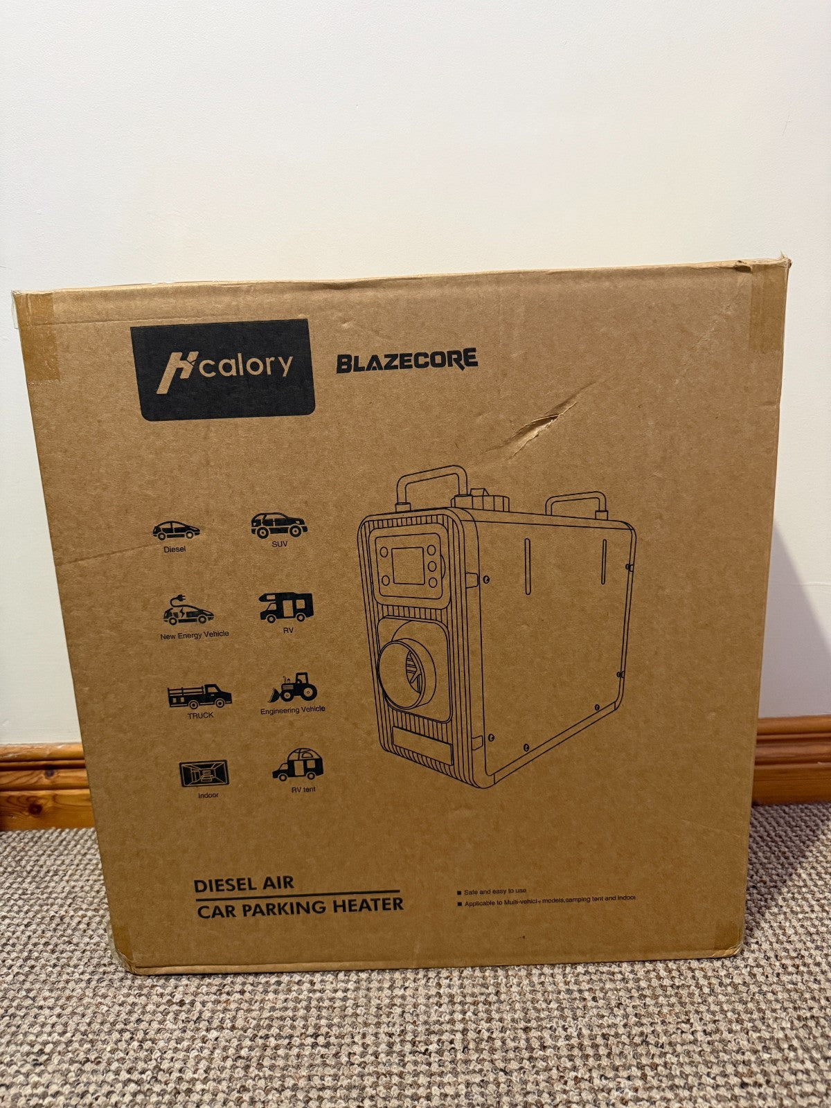 Hcalory Hbs2 3.5L 8Kw Diesel Parking Shed Camping Heater Opened Never Used