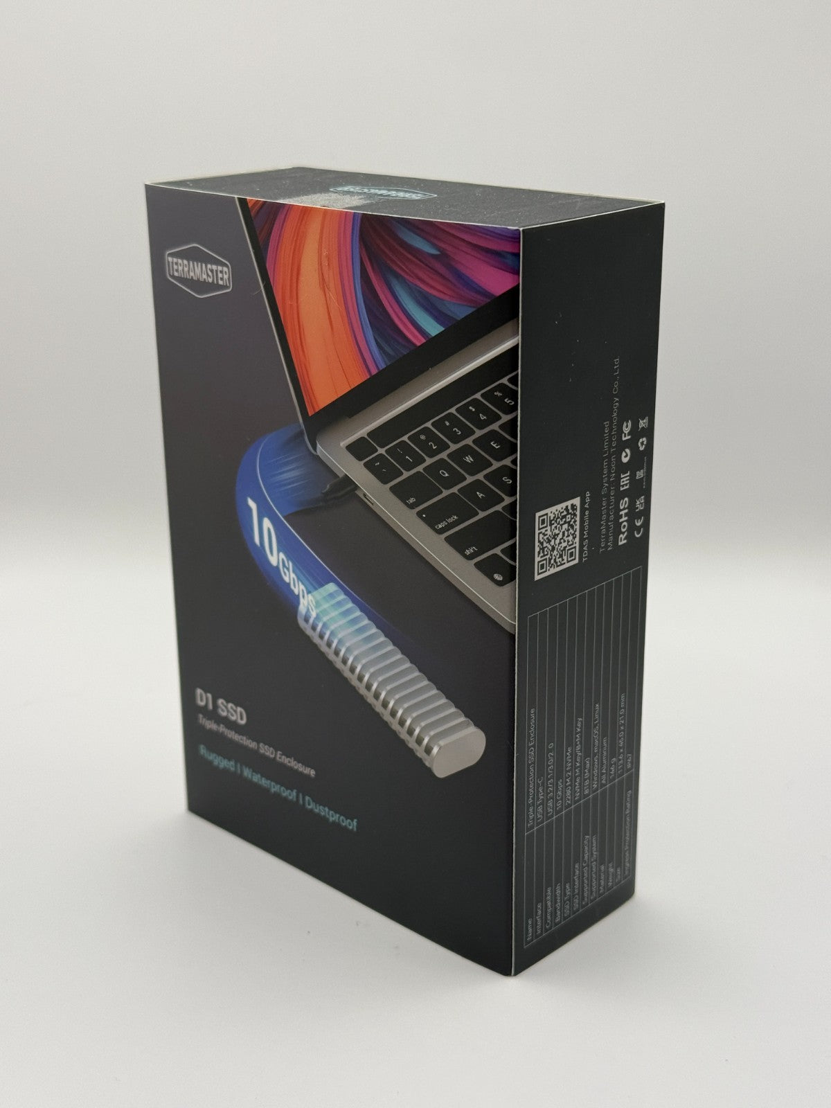 Terramaster D1 SSD M.2 NVMe SSD Enclosure Aluminum Case Waterproof Shockproof