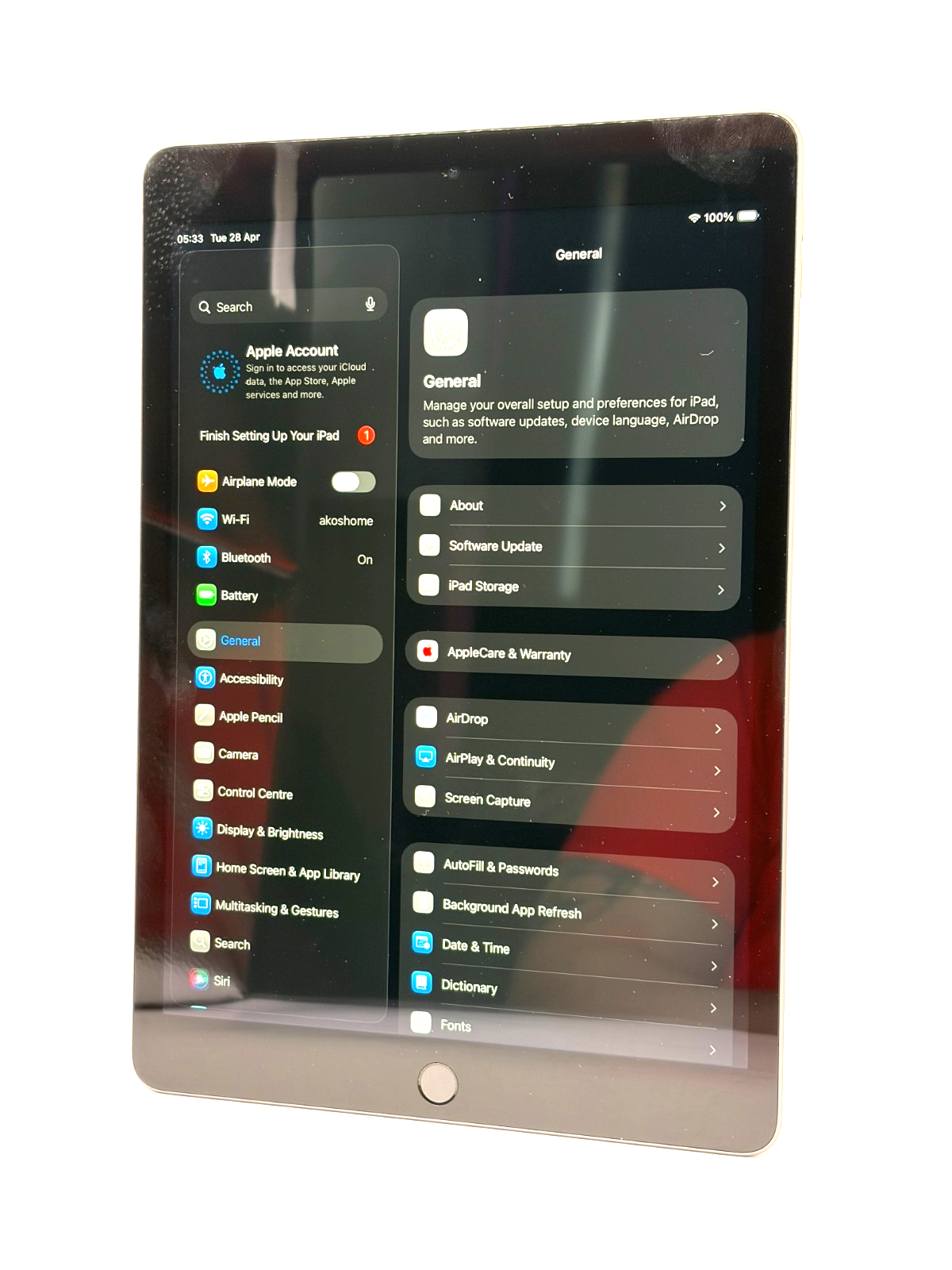 Apple Ipad 9th Generation 64GB Wi-Fi 10.2in Grey Very Good Condition Boxed